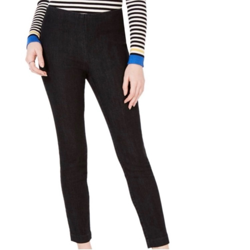 Maison Jules Everyday Skinny Essential Pant Mid Rise Deep Black Jegging Sz 2
